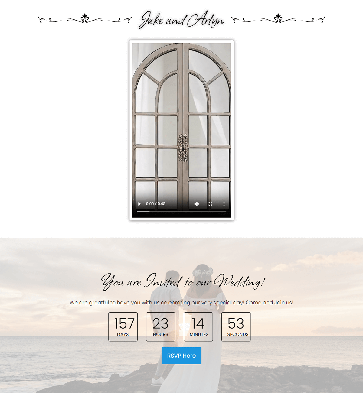 Wedding website template 2